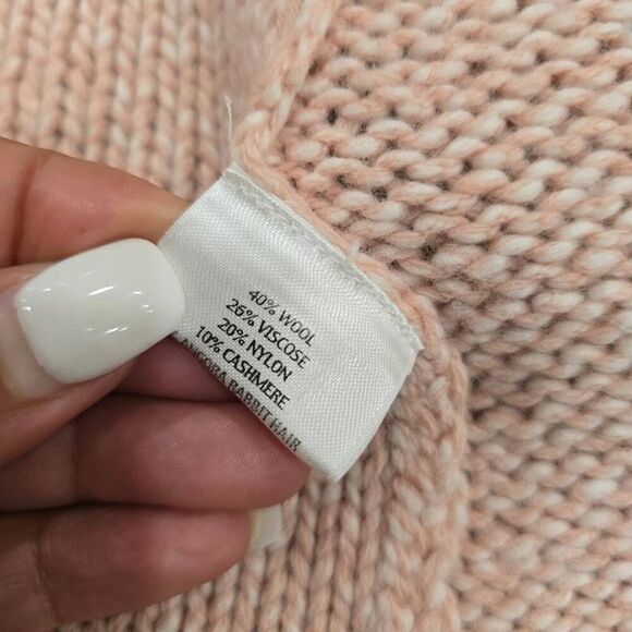 Eileen Fisher Italian Yarn Sweater Women's Large Cable-Knit Open Front Cardigan - Picture 5 of 6